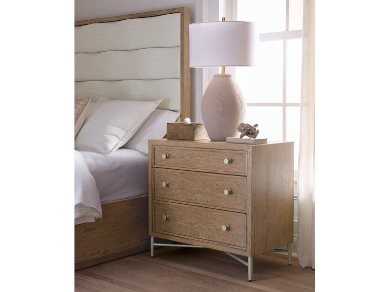 Magnus Neutral Three-Drawer Nightstand