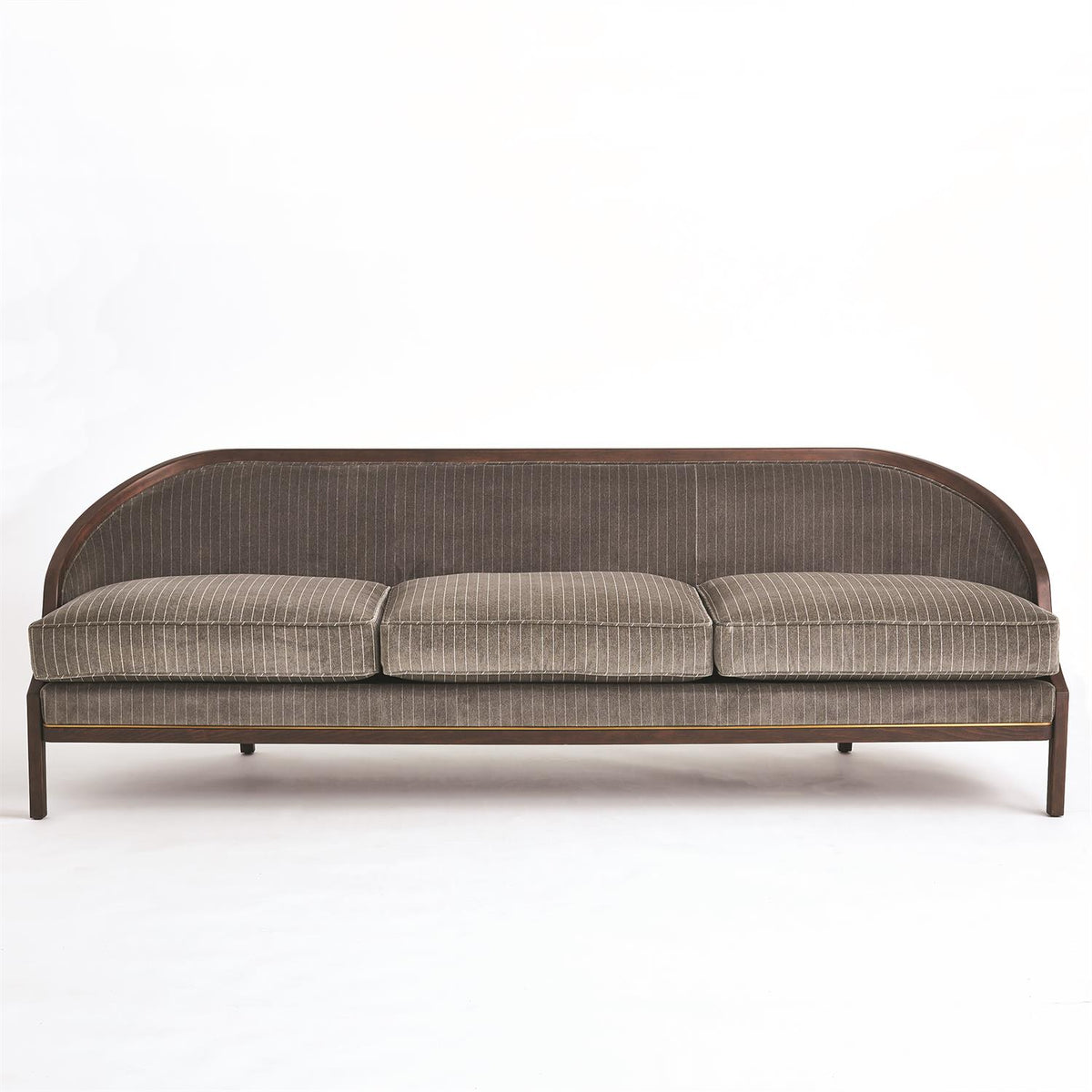 Viktoria 95.75" Tailored Sleek Pinstripe Sofa
