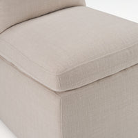 Damaris Modern Beige Dining Chair With Castor Wheels