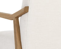 Collin Ivory Tweed & Gold Desk Chair