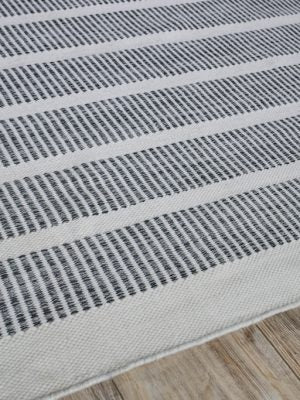 Miami Ivory/Blue Outdoor Area Rug - Elegance Collection