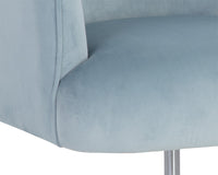 Karina Blue Sky & Gold Curved Desk Chair