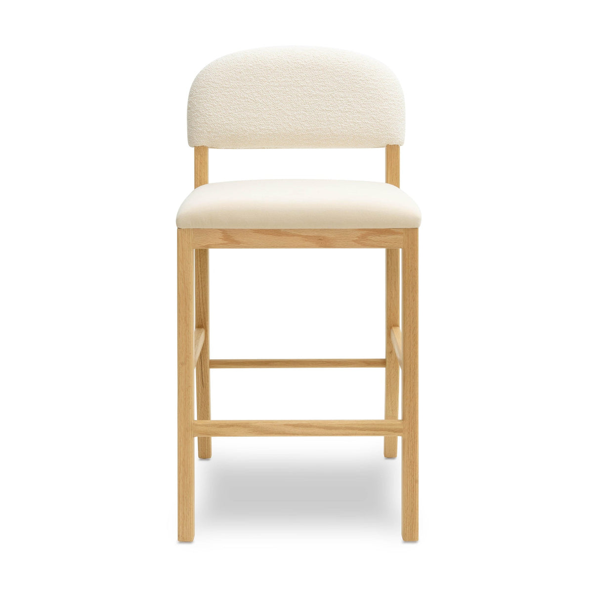 Calla Cream Performance Velvet & Boucle Counter Stool