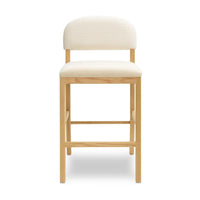 Calla Cream Performance Velvet & Boucle Counter Stool
