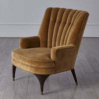 Channel Toast Velvet Accent Chair