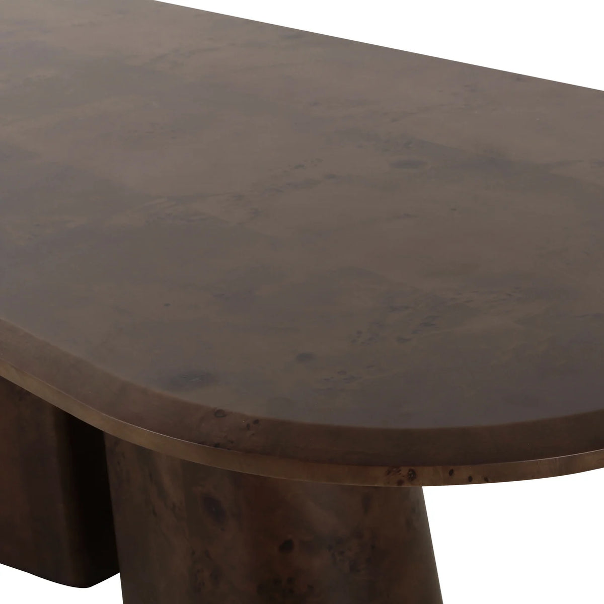 Gladyss 87" Burl Oval Dining Table