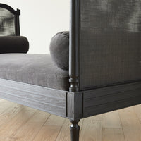 Josephine Blackened Oak  & Velvet Daybed