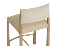 Bayard Oatmeal & Antique Brass Counter Stool