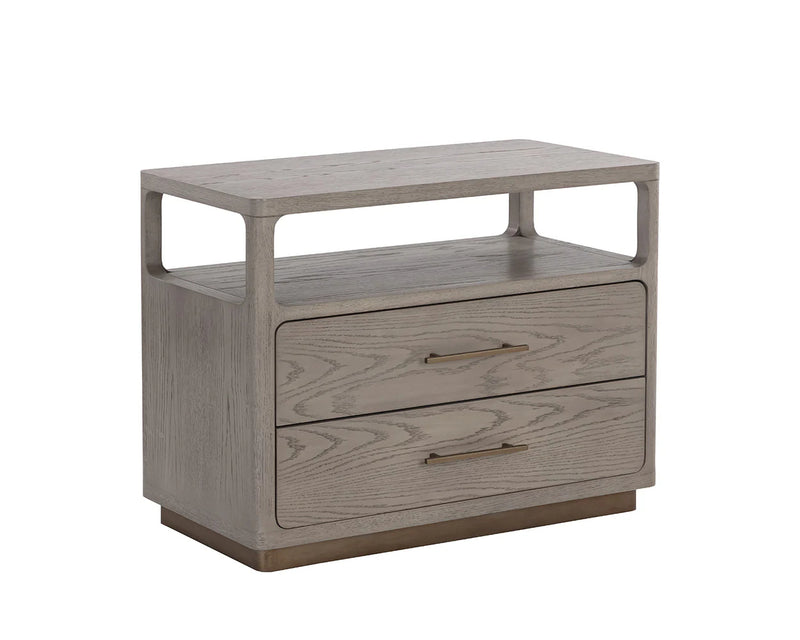 Danette Greige & Gold Nightstand