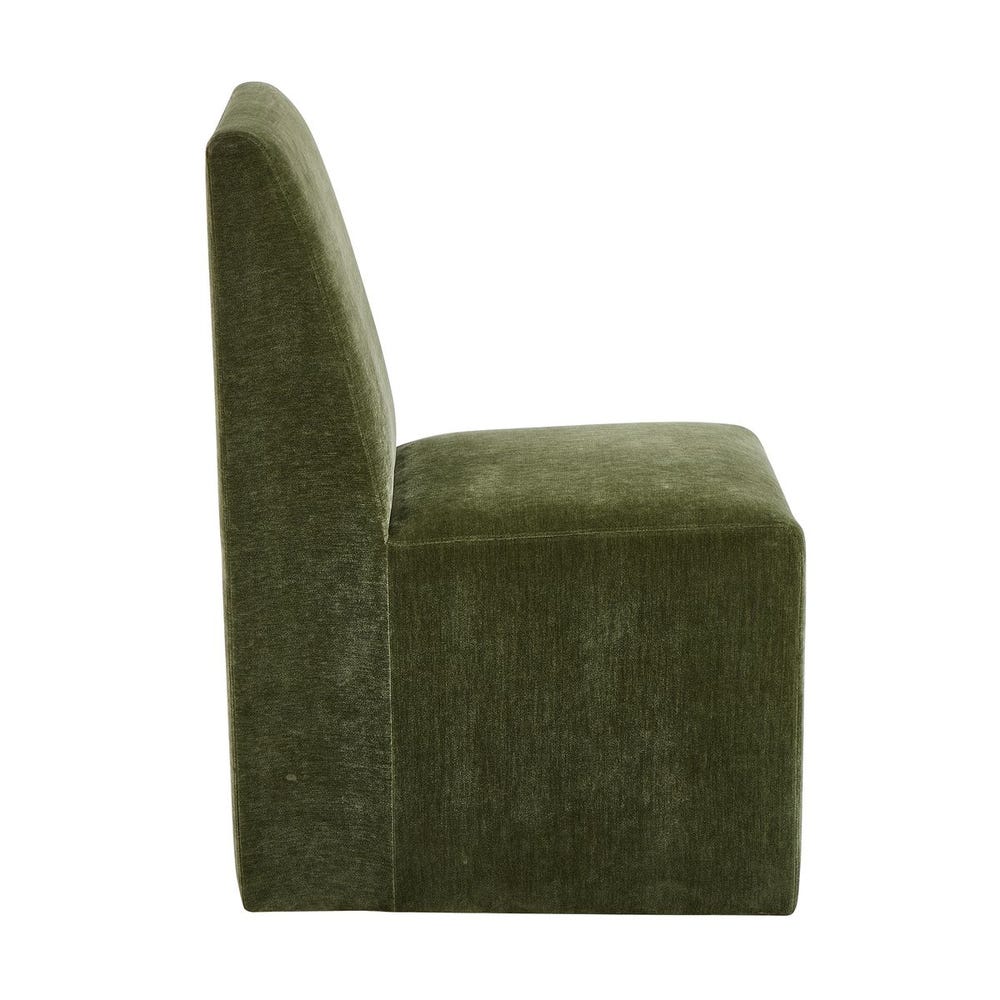 Eleanor Green Velvet With Casters Dining Chair