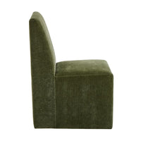 Eleanor Green Velvet With Casters Dining Chair