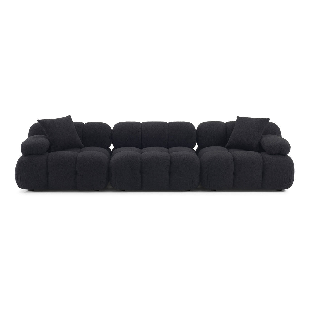Vogue Black Vegan Shearling Modular Sofa
