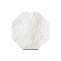 Esme Faux Marble Indoor / Outdoor Round Accent Table