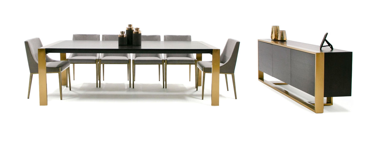 Sofya Modern Gold Dining Table