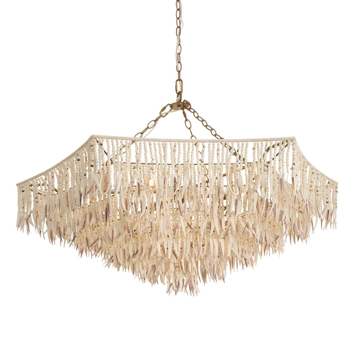 Josephine 44" Mother of Pearl Natural Large Chandelier