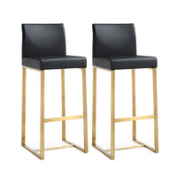 Moriah Black Gold Steel Barstools (Set of 2) - Luxury Living Collection