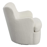 Sofie Cream Chenille Swivel Accent Chair