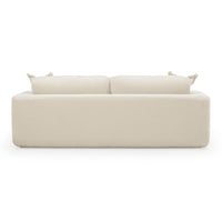 Aliana 90.5" Cream Upcycled Washed Velvet Sofa