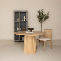 Cane Oyster Linen Natural Dining Chair (Set of 2)