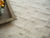 Ramo Modern Beige Patterned Area Rug - Elegance Collection