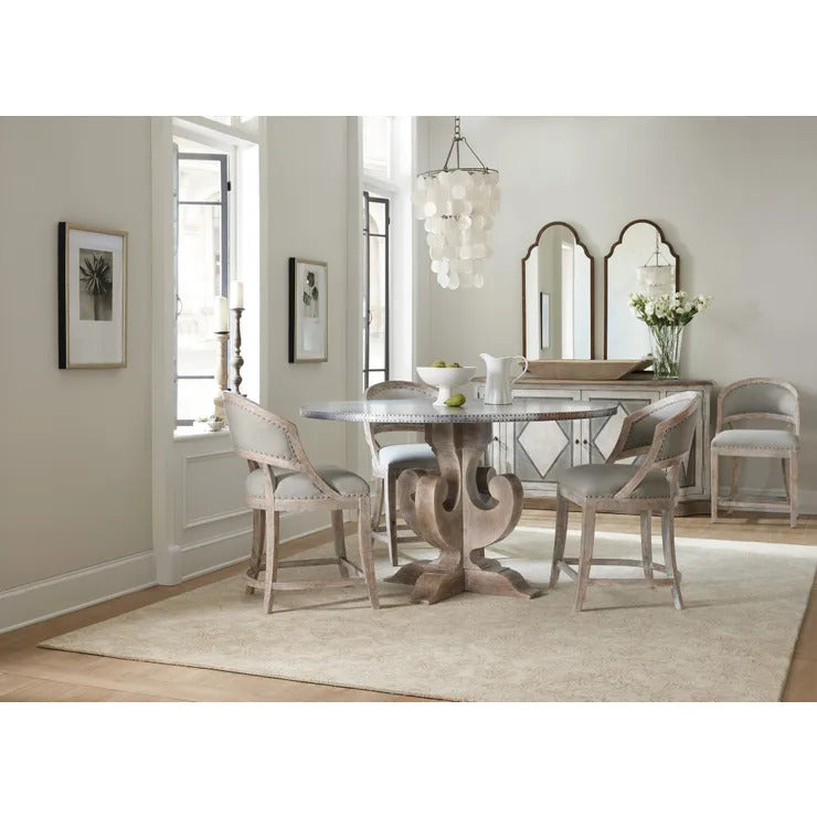 Banks Linen Barrel Back Counter Stool