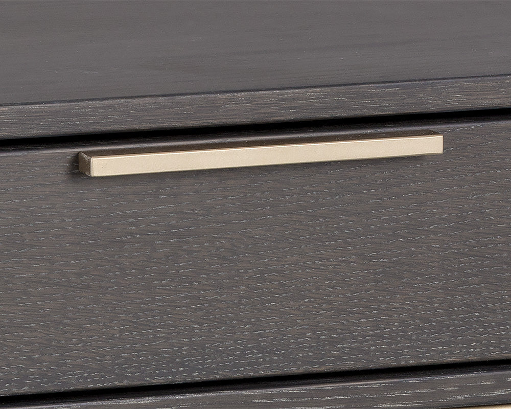 Rebel 23.5" Charcoal Grey & Gold Nightstand