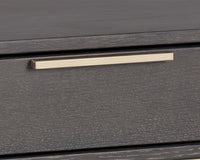 Rebel 23.5" Charcoal Grey & Gold Nightstand