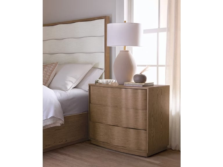 Magnus Neutral Wave Two-Drawer Nightstand