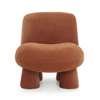 Aishen Rust Upcycled Chenille Accent Chair