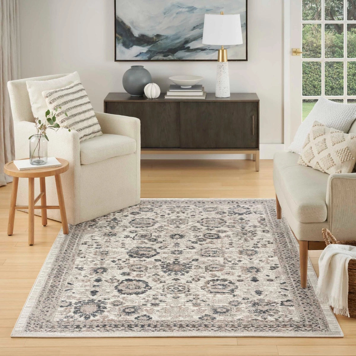 Tessa Ivory Multicolor Area Rug