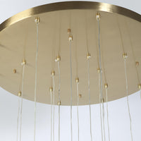Leo Satin Brass 20 Drop Chandelier