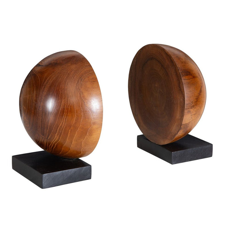 Sleek Teak Bookends