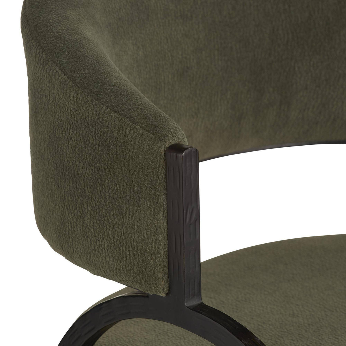 Zelise Performance Pine Green Chenille Dining Chair (Set of 2)
