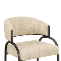 Geovanna Cream Textured Performance Boucle Dining Chair