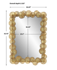 Lotus 44" Gold Meta Mirror