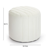 Addison Cream Chenille Ottoman