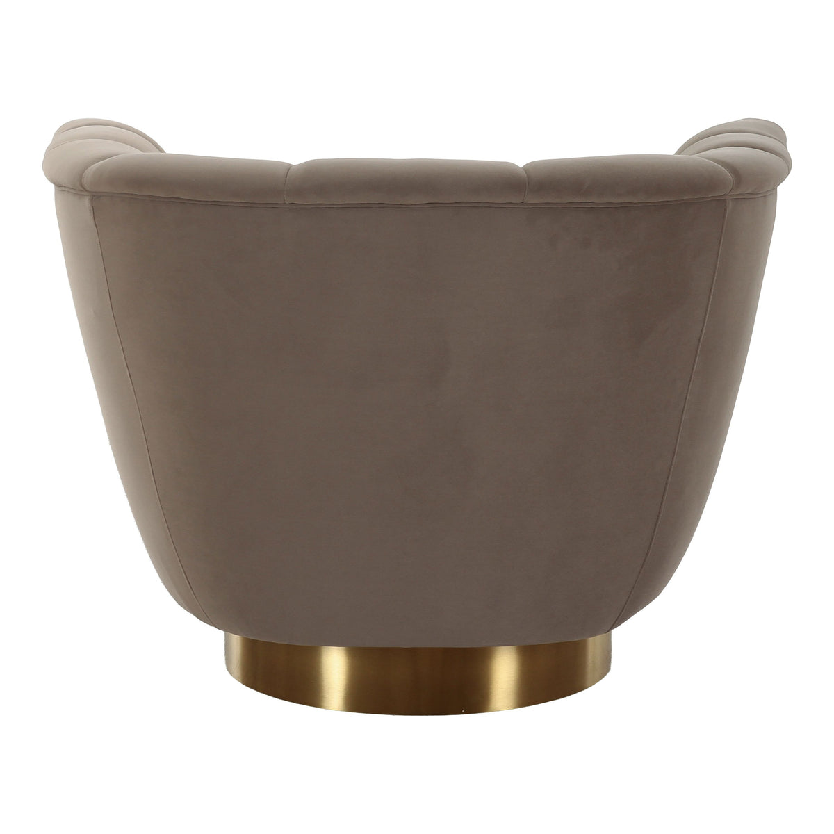 Rihanna Taupe Upholstered & Gold Accent Chair