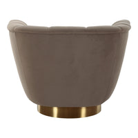 Rihanna Taupe Upholstered & Gold Accent Chair