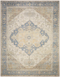 Paris Blue Green Washable Area Rug