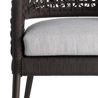Juri Outdoor Charcoal Brown Dining Chair