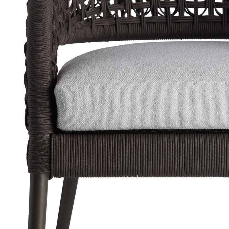 Juri Outdoor Charcoal Brown Dining Chair