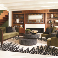 Channel Moss Green Velvet Accent  Chair