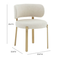 Havana Cream Linen Dining Chair - Luxury Living Collection