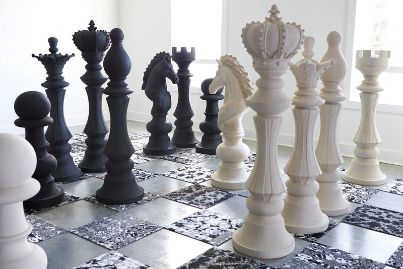 Chess White Bishop Cast Stone Sculpture (Indoor or Outdoor)
