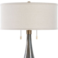 Modern Smoke Grey & Gold Table Lamp