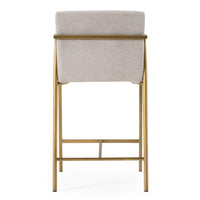 Cima Light Grey & Gold Counter Stool