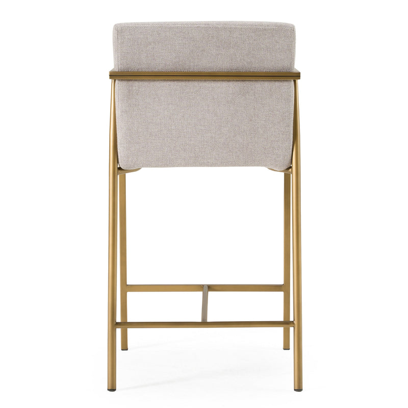 Cima Light Grey & Gold Counter Stool