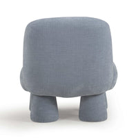 Aishen Blue Upcycled Chenille Accent Chair