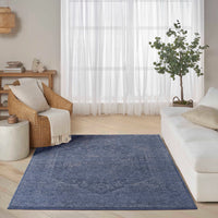 Lucienne Blue Medallion Area Rug
