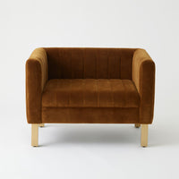 Perfectly Timeless Cognac Velvet Chair
